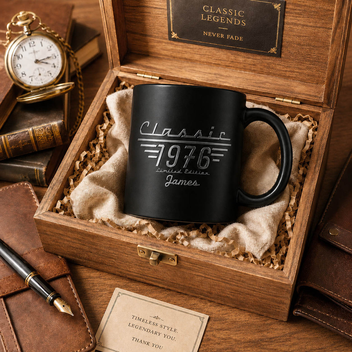 Classic 1976 Limited Edition Birthday Gift for Him - Personalized Birth Year Mug
