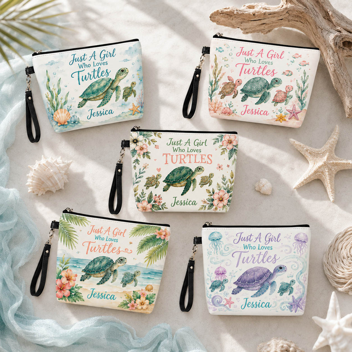 Sea Turtle Beach Lover - Personalized Cosmetic Bag