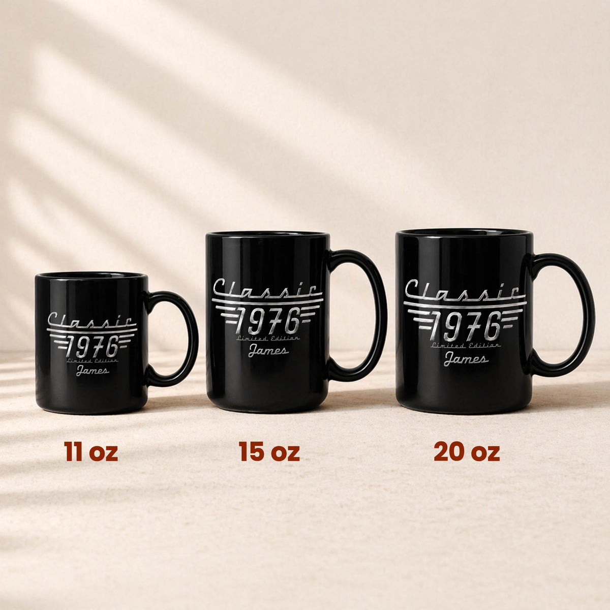 Classic 1976 Limited Edition Birthday Gift for Him - Personalized Birth Year Mug