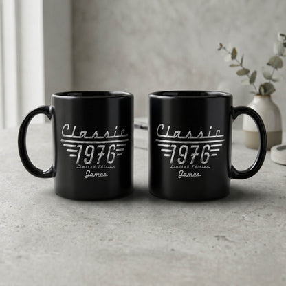 Classic 1976 Limited Edition Birthday Gift for Him - Personalized Birth Year Mug