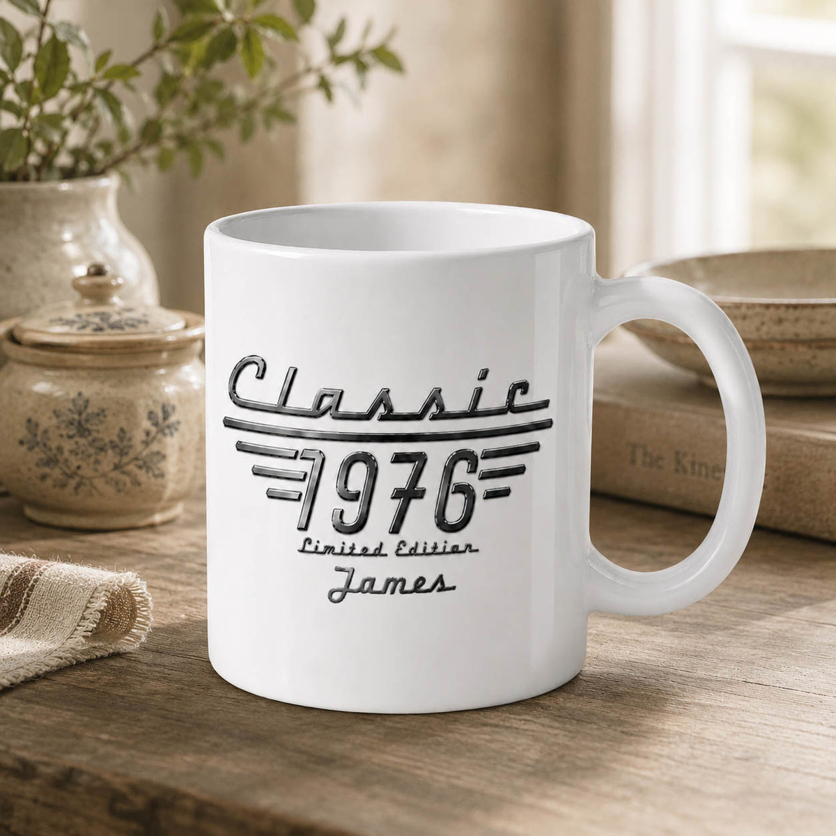 Classic 1976 Limited Edition Birthday Gift for Him - Personalized Birth Year Mug