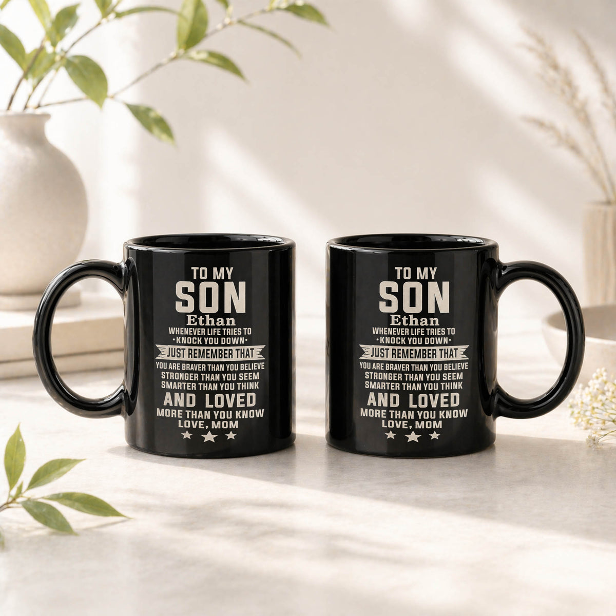 To My Son Inspirational Gift from Mom - Personalized Mug
