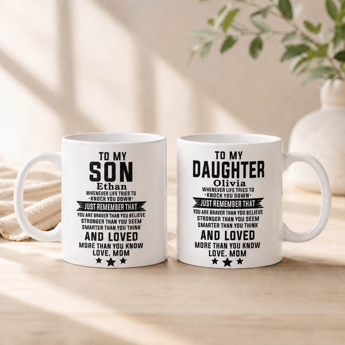 To My Son Inspirational Gift from Mom - Personalized Mug