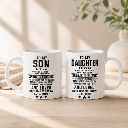 To My Son Inspirational Gift from Mom - Personalized Mug