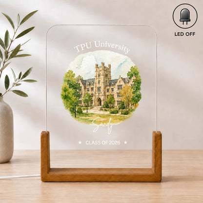 College Graduation University Campus Keepsake Gift - Personalized Night Light