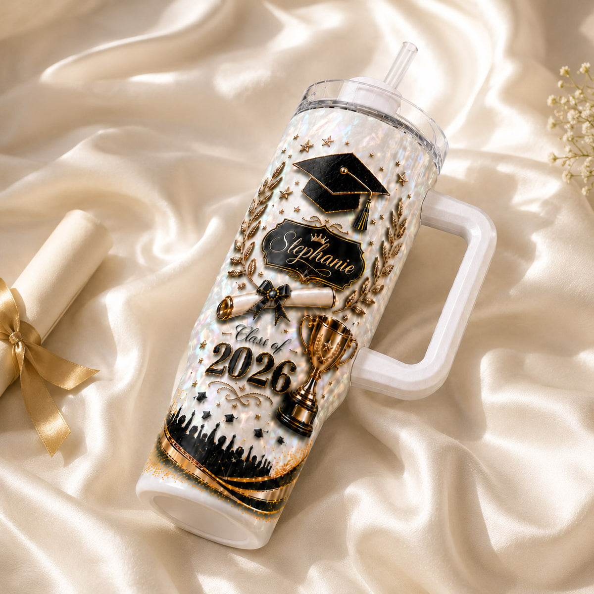 Custom Name Class of 2026 Gift - Personalized Graduation 40oz Tumbler