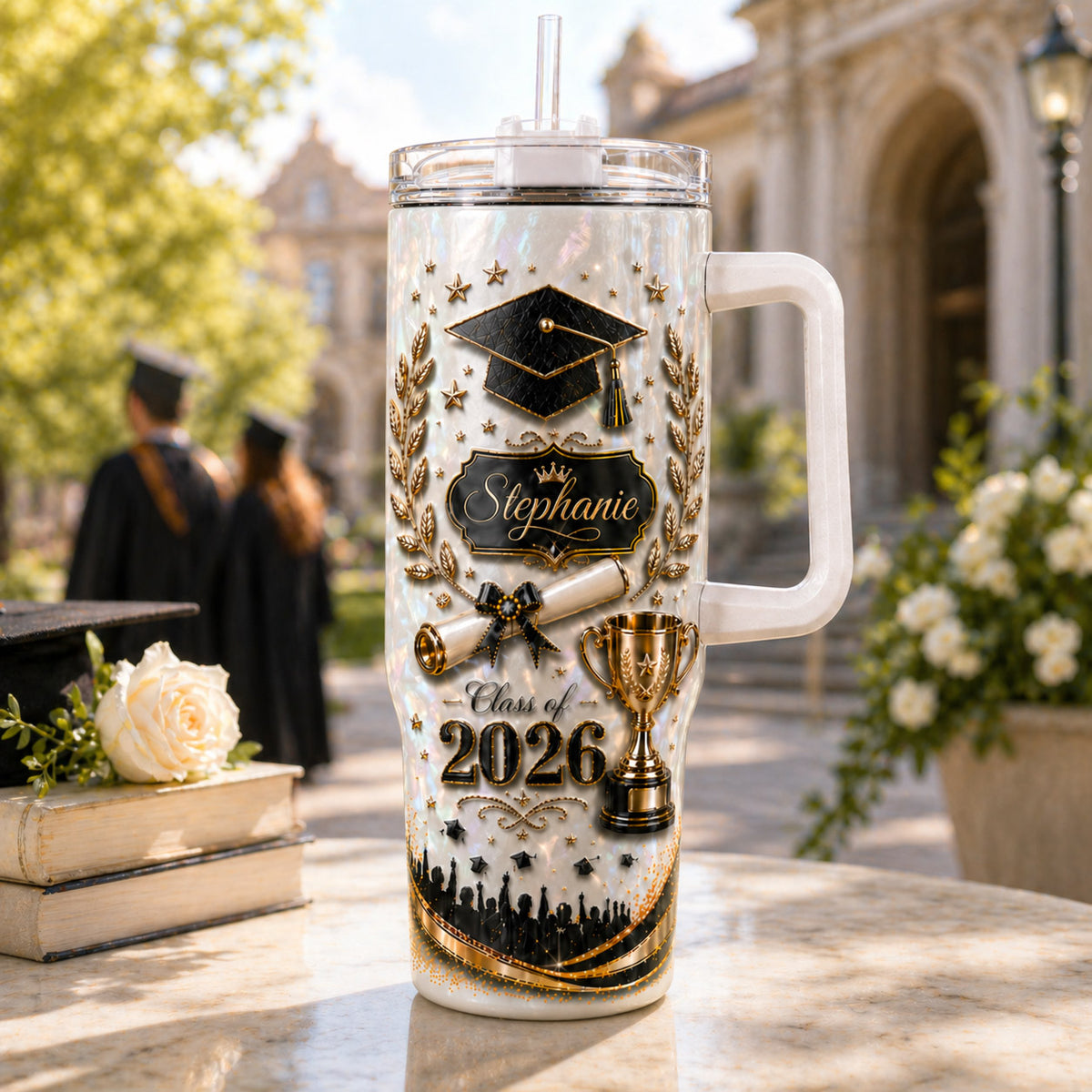 Custom Name Class of 2026 Gift - Personalized Graduation 40oz Tumbler