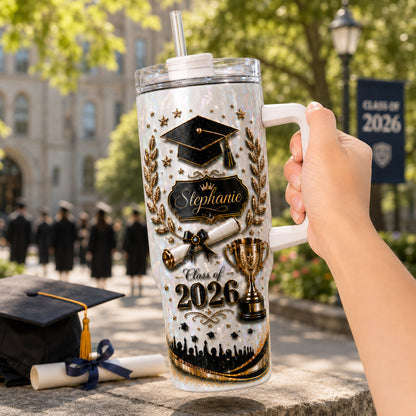 Custom Name Class of 2026 Gift - Personalized Graduation 40oz Tumbler