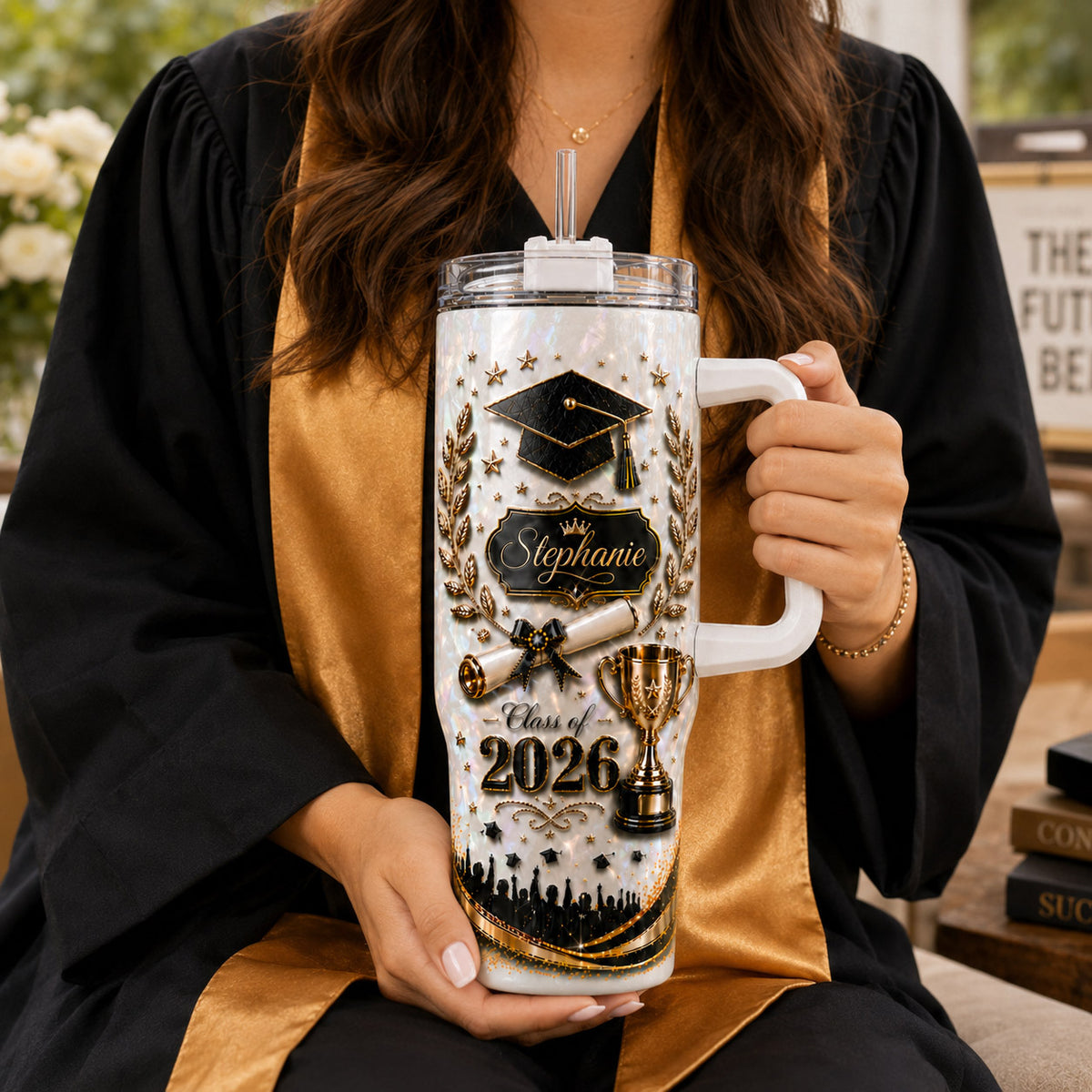 Custom Name Class of 2026 Gift - Personalized Graduation 40oz Tumbler